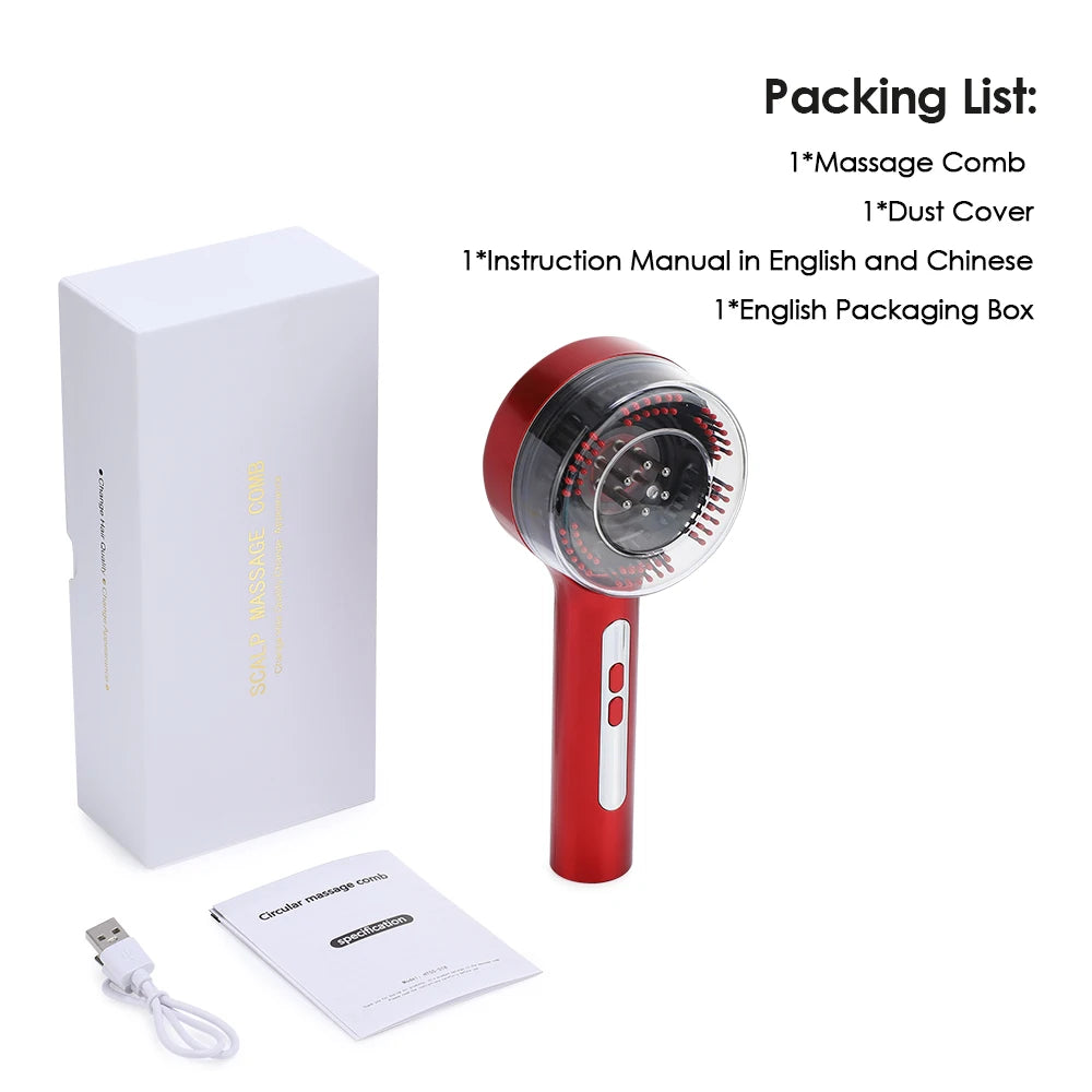Peigne de Massage électrique à vibrations Anti-perte de cheveux